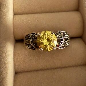 Sterling Silver Yellow Citrine Ring
